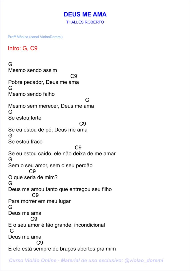 Porque Ele Me Amou - Cifra